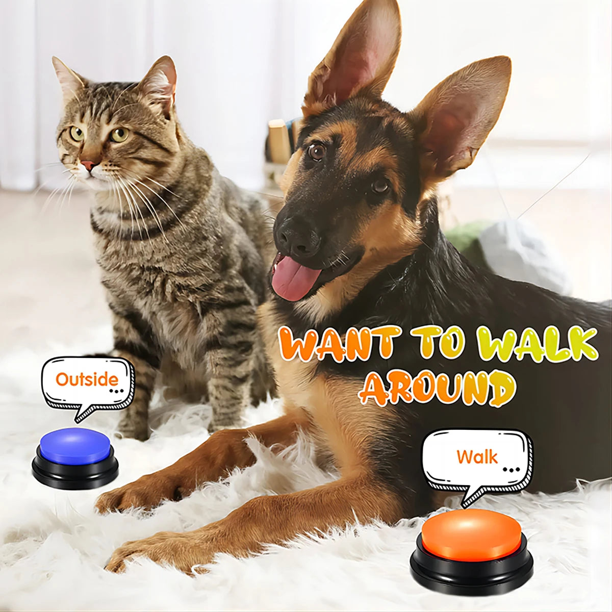 FUNNY PET TALKING BUTTONS